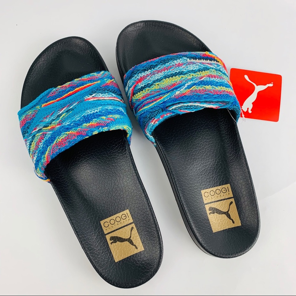 Puma X Coogi Slides Leadcat Island Paradise Black